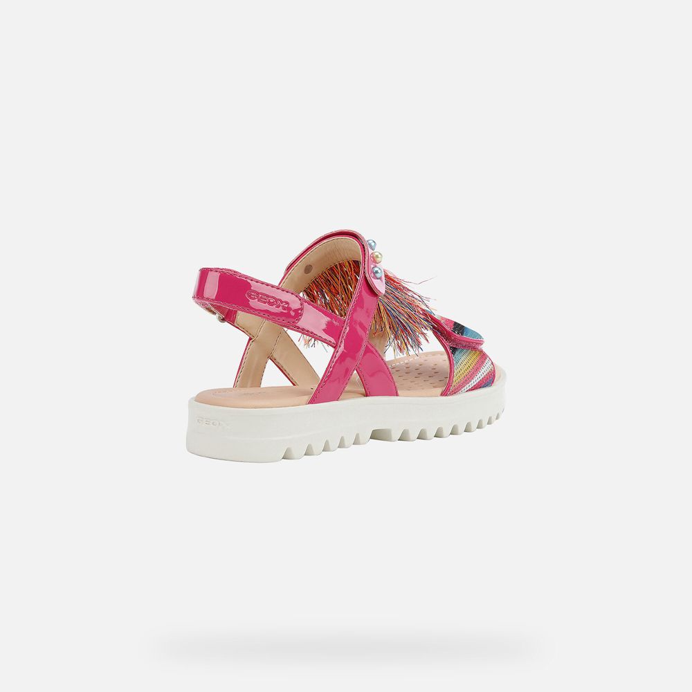 Geox Sandals Pink Coralie - Geox Girls Shoes - YQHWGV914